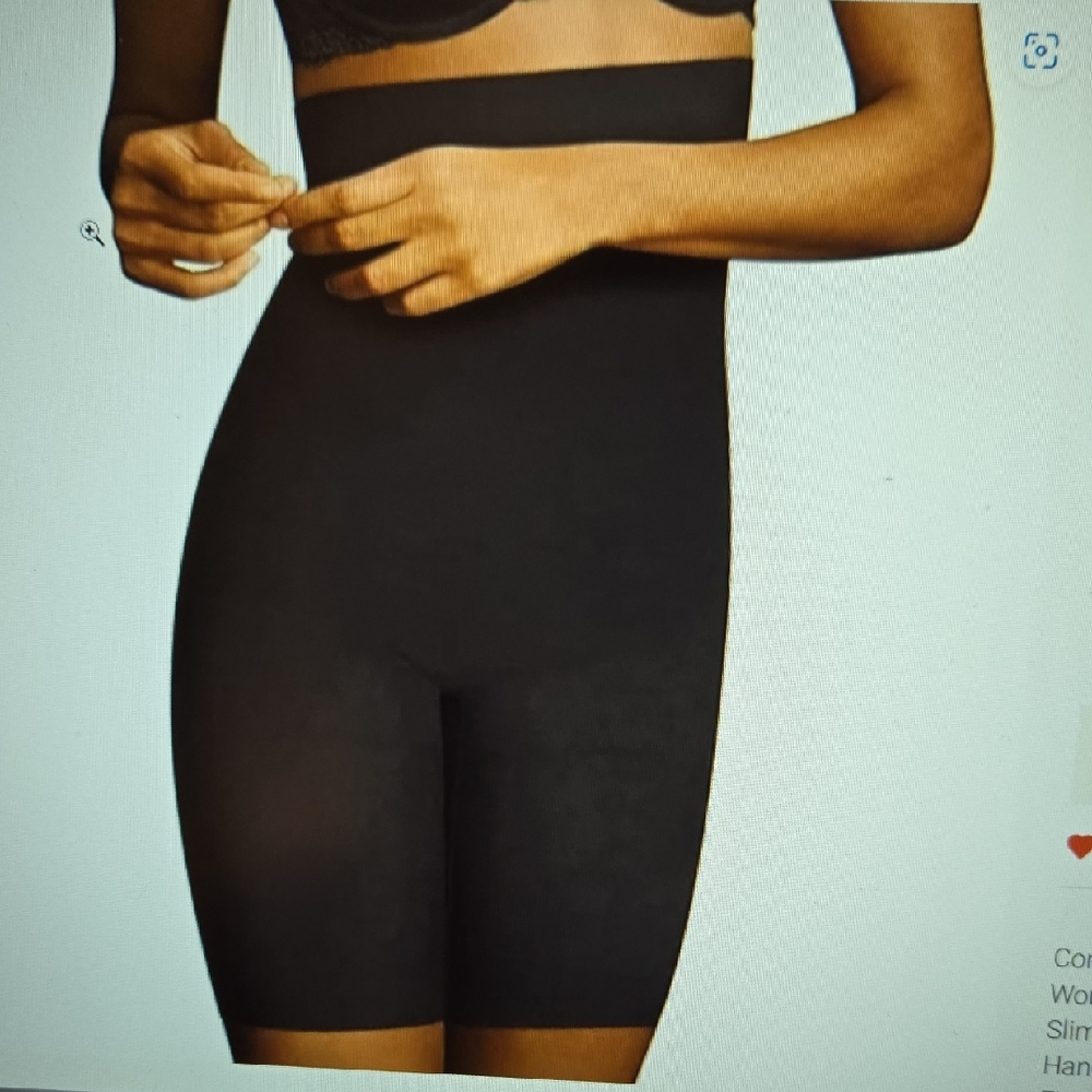 Maidenform Flexees HighWaist ThighSlimmer FirmControl Cool Comfort Black 2XL NEW